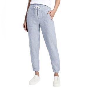 Athleta Blue Chambray Cabo Linen Jogger Pants Size 4 Style#: 530642